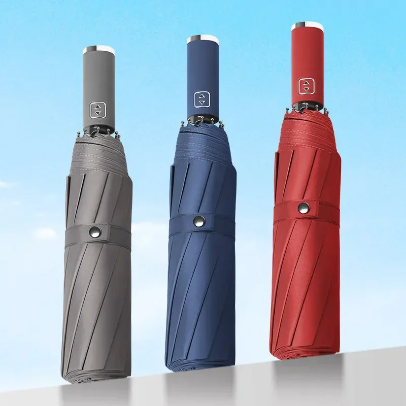 Automatic Folding Umbrella Super Large Windproof Waterproof Sun Uv