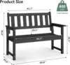 Memorial Bench   50   Weatherproof Durable Outdoor Bench  2 Person Park Bench  Easy to Move  Multi Purpose Design Ideal for Por 3