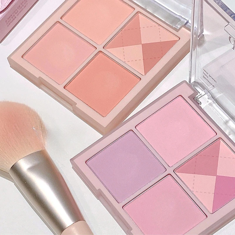 INS knit blush Student Party natural facial supernatural four color cheek blue cheek purple pan pure wind waterproof sweat 6