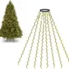 1.5M/2M/3M LED Ring Christmas Tree Tops Lights Decoration Tree Lights String for Patio Garden Outdoor Waterproof Waterfall Light 5