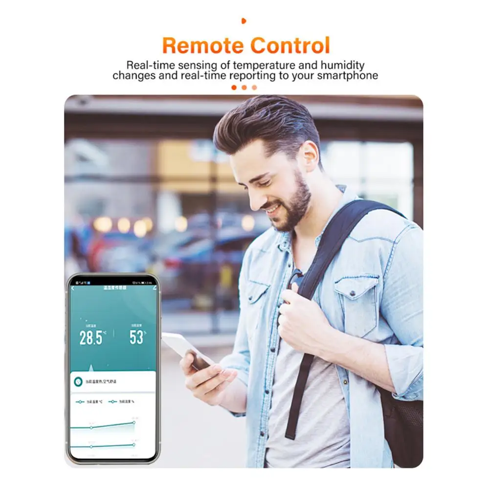 Inteligentny czujnik temperatury i wilgotności Zigbee Zigbee czujnik temperatury Ewelink inteligentny asystent domowy pracuje z Alexa Google Home