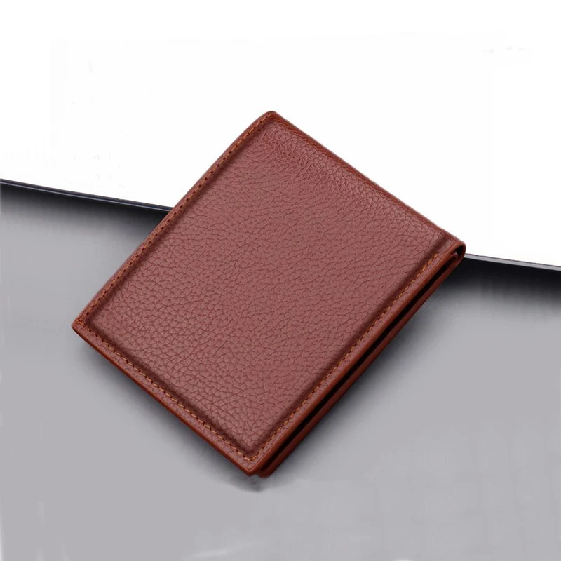 2022 New Simple Men's Thin Wallet 4 Card Slot Short Wallet Fashionable 3 Color Folding Wallet Cheap Hot Sale Man Purse