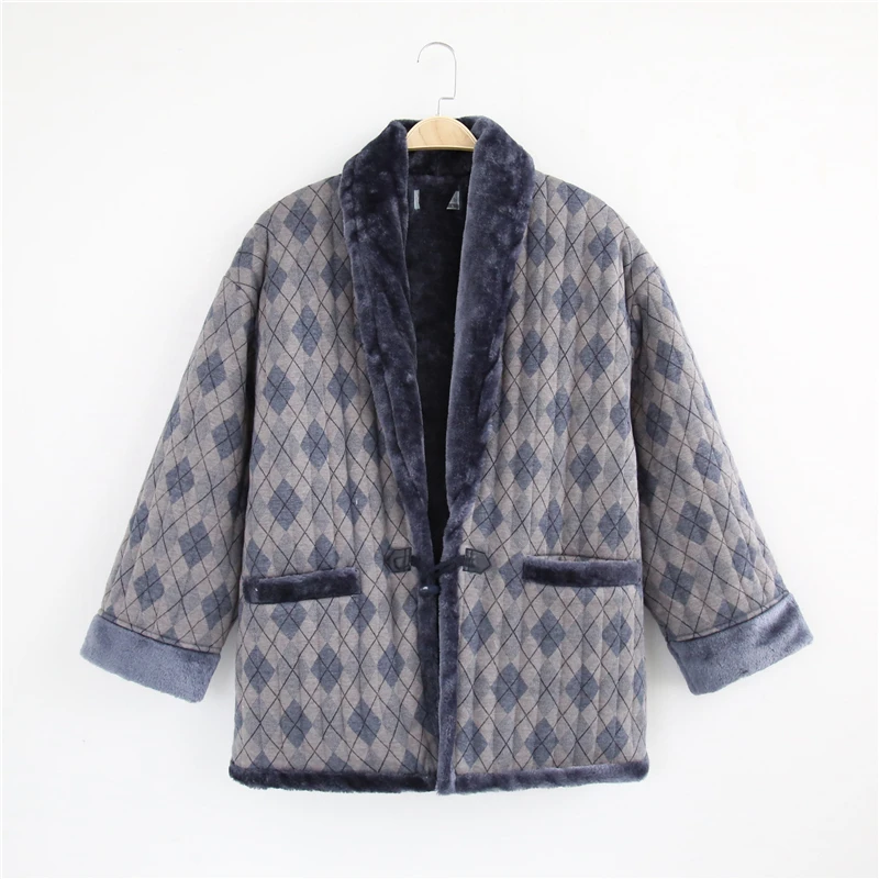 

Куртки Hanten, зимнее кимоно для мужчин, в японском стиле, хлопок, юката, хаори, плотный теплый топ, Мужская пижама, винтажная домашняя одежда