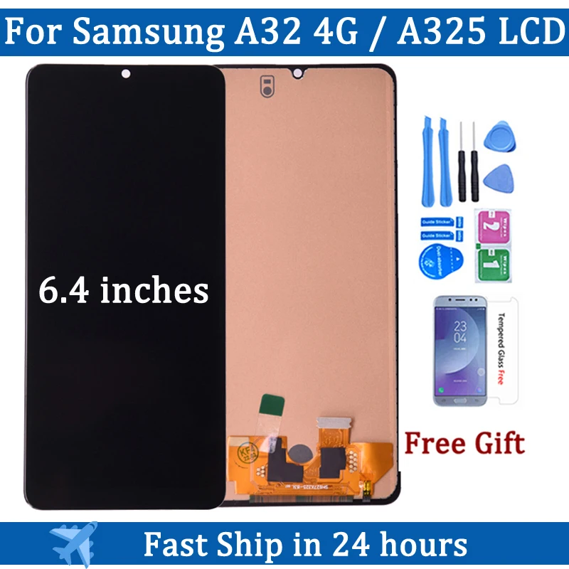 

For Samsung Galaxy A32 4G LCD For Samsung A325 A325F SM-A325F/DS LCD Display Frame Touch Digitizer Screen A325 LCD