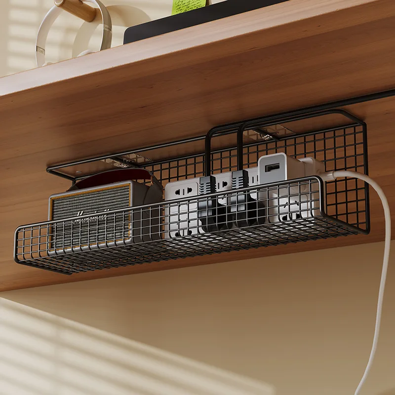 1 Pc Under-desk Cable Management Tray No-drill Power Cable Rack Box Wire Socket Storage Wiring Organizer - 15 - View #4