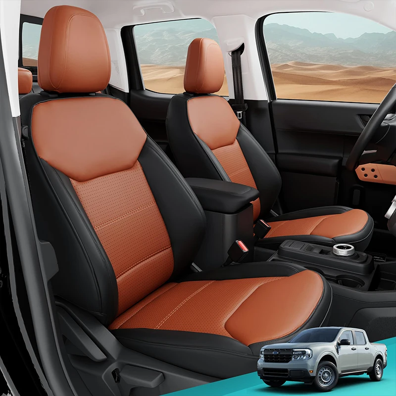 For Ford Maverick Car Accessories Protector Custom Fit Nappa Leather Car Seat Covers 5 Seats Full Set