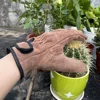 1Pair Garden Work Glove Cowhide  Breathable Garden Gloves Thorn Proof Ladies Flower Garden Safety Mittens for Weeding Pruning 3
