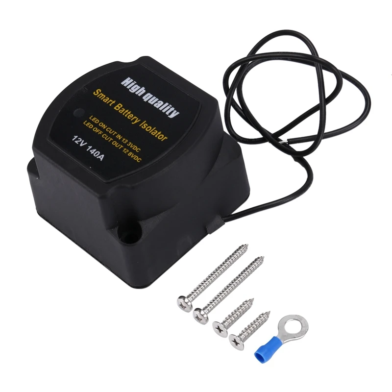 Relè Di Carica Diviso Sensibile Alla Tensione 12V 140A Per Camper Car Rv Yacht Steamer Smart Dual Battery Isolator
