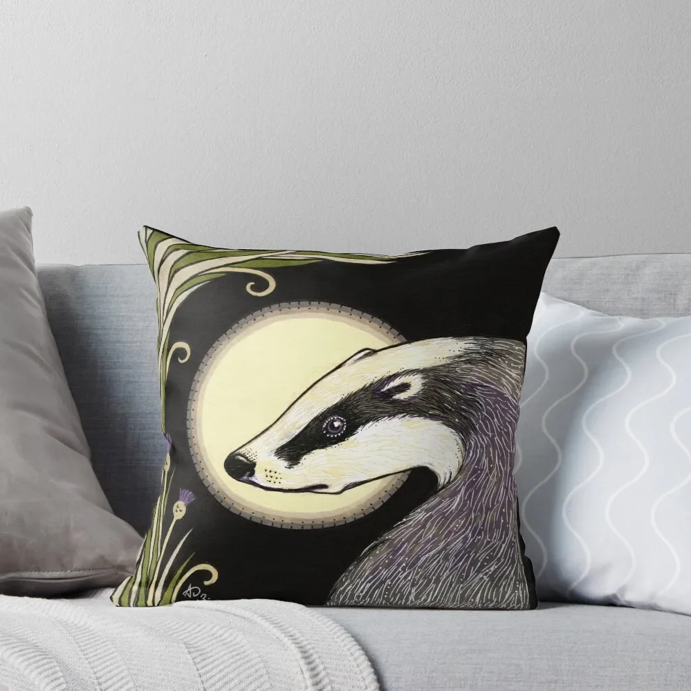 

Moon Badger Throw Pillow Christmas Pillows christmas decorations 2024