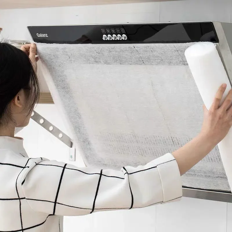 46cm*5/10M Range Hood Filter Paper Non-woven Oil-proof Cotton Filter Disposable Range Hood Exhaust Fan Extractor Tools