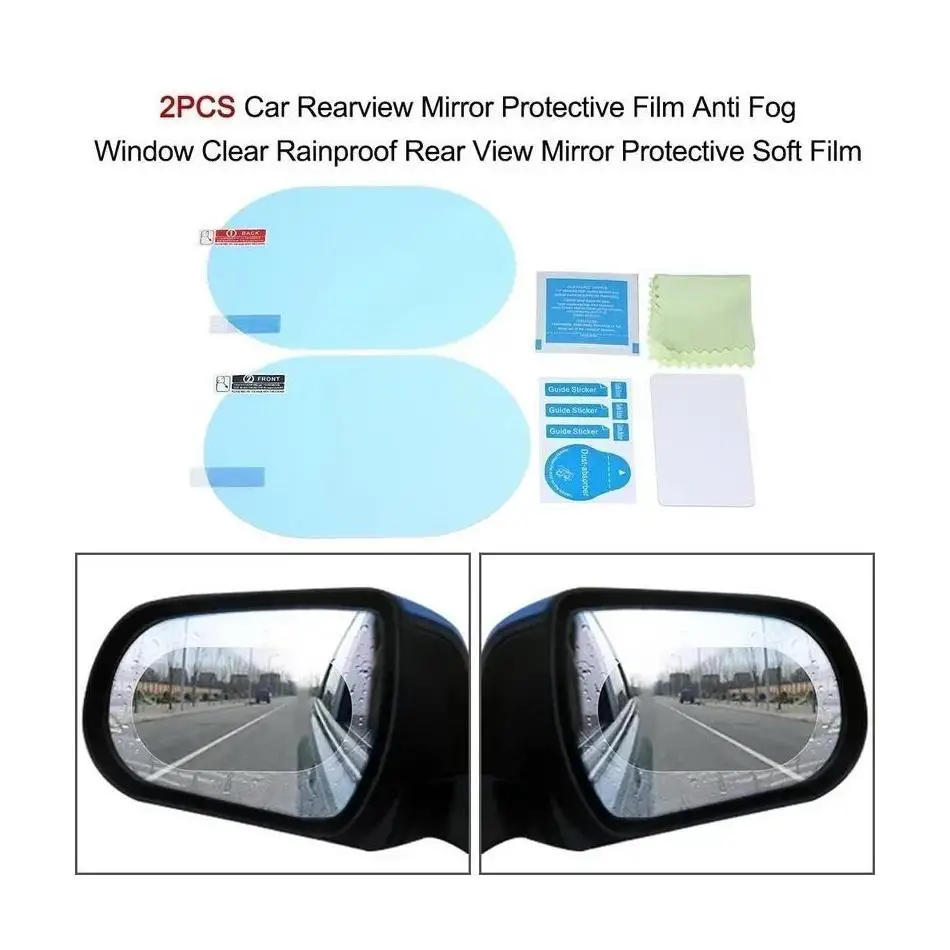 Car Rainproof Anti Fog Sticker Car Rainproof Film Window Waterproof Film Car Motorcycle Mirrors Film Accessory Outdoor Supplies