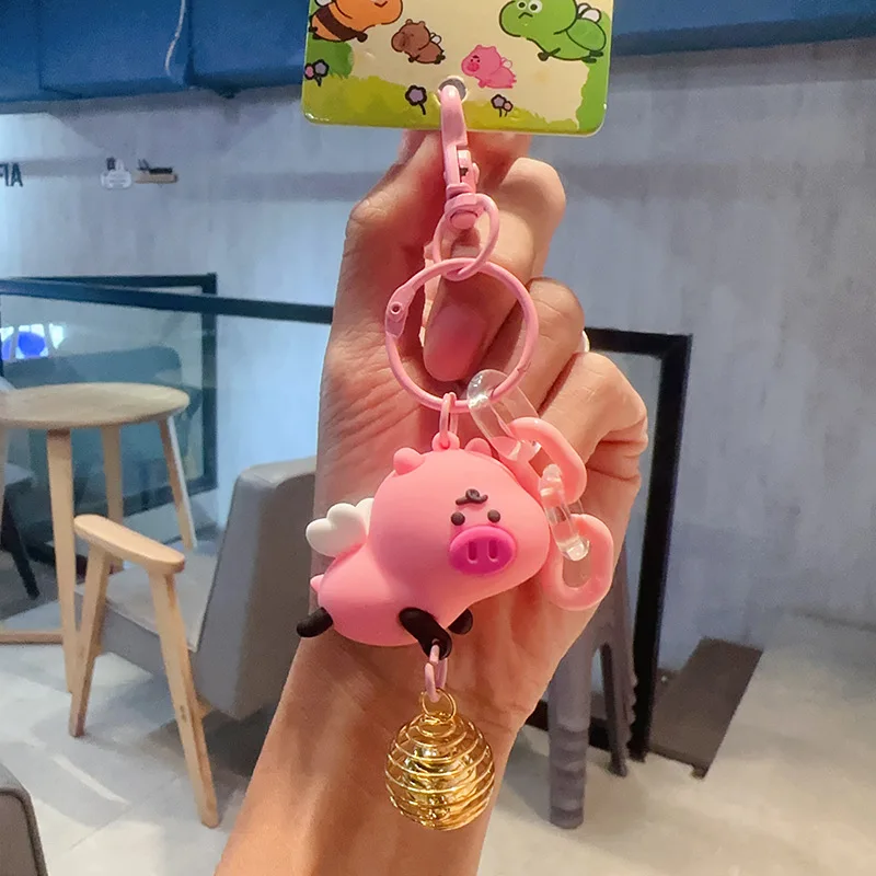 Creative Capybara Keychains Cute Firefly Doll Keyrings For Car Keys  Accessories Pink Pig Funny Keychain Kawaii Bag Pendant 2023 - AliExpress