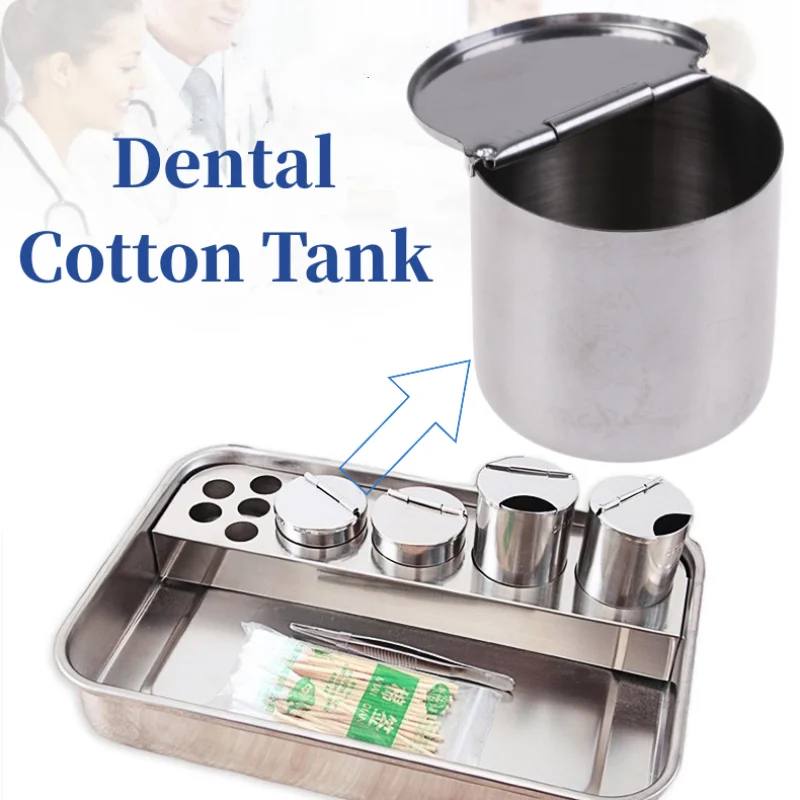 DentalNurseBoxCottonTankMedicalCottonBallContainerSemiopen