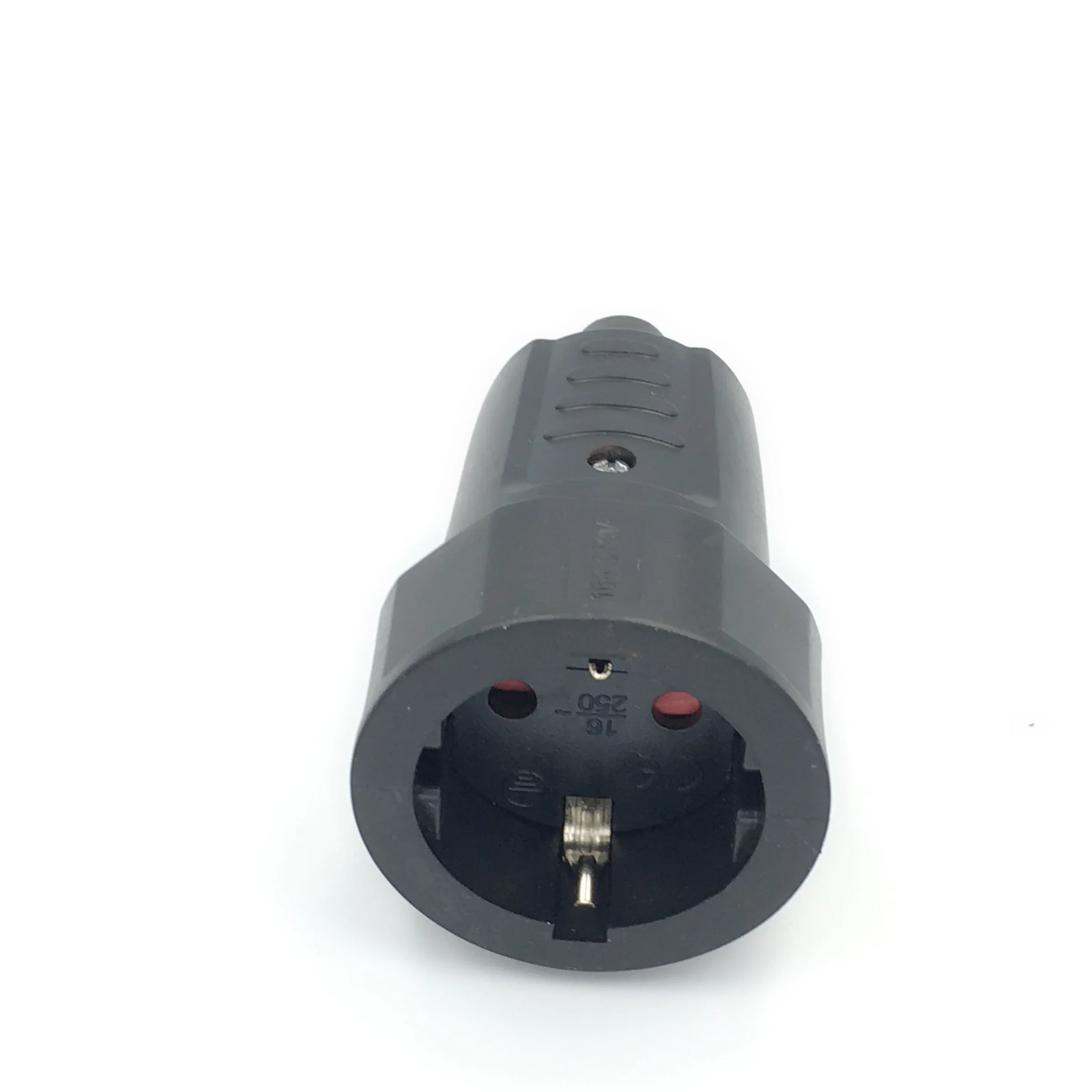 Black 16A 250V EU Germany Multifunction electrical AC power adaptor socket PVC flame retardant Travel home wiring female plug