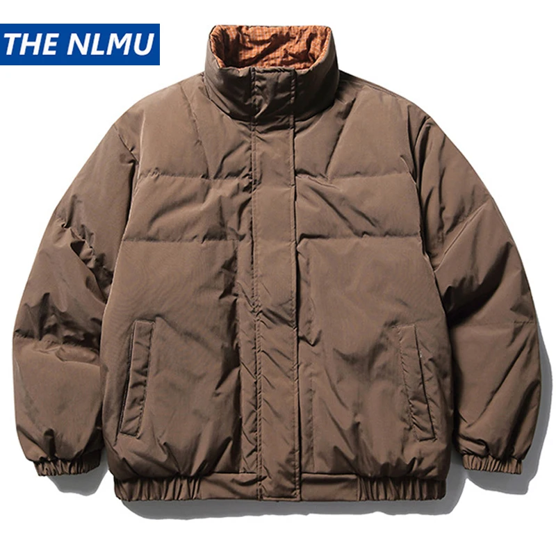 

Мужской Двухсторонний пуховик, куртка на 90% белом утином пуху, теплая верхняя одежда, уличная одежда в стиле хип-хоп, зима 2023