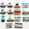 Middle East Saudi Arabia Fridge Magnet Bahrain Dammam Madinah Makkah Buraydah Tourism Decoration Resin Refrigerator Sticker 1