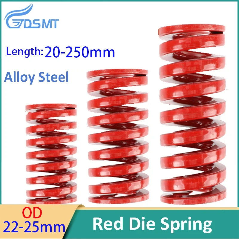 

1 шт. пружина формы прямоугольная пружина сталь ТМ красная средняя нагрузка внешний диаметр 22-25 мм длина 20-250 мм