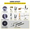 VEVOR Mini Miter Cut-off Chop Saw 0-45° Home DIY Benchtop Table Cutting Machine Steel and Resin Blades for Wood Plastic Metal 3