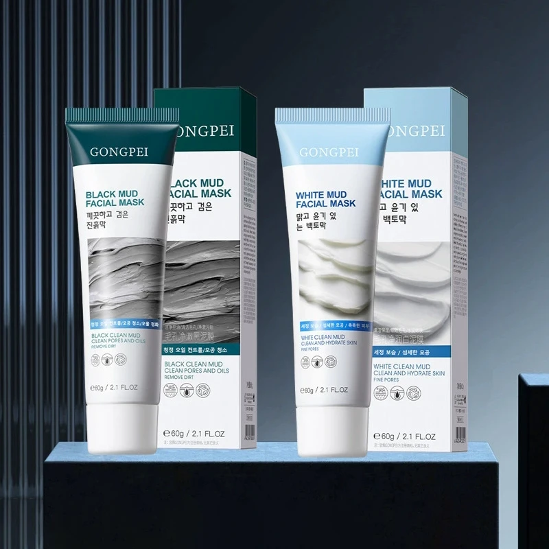 GONGPEI Black White Mud Facial Mask Remove Blackhead Anti Acne Moisturizing Clay Facial Masks Korean Skin Care Cosmetics