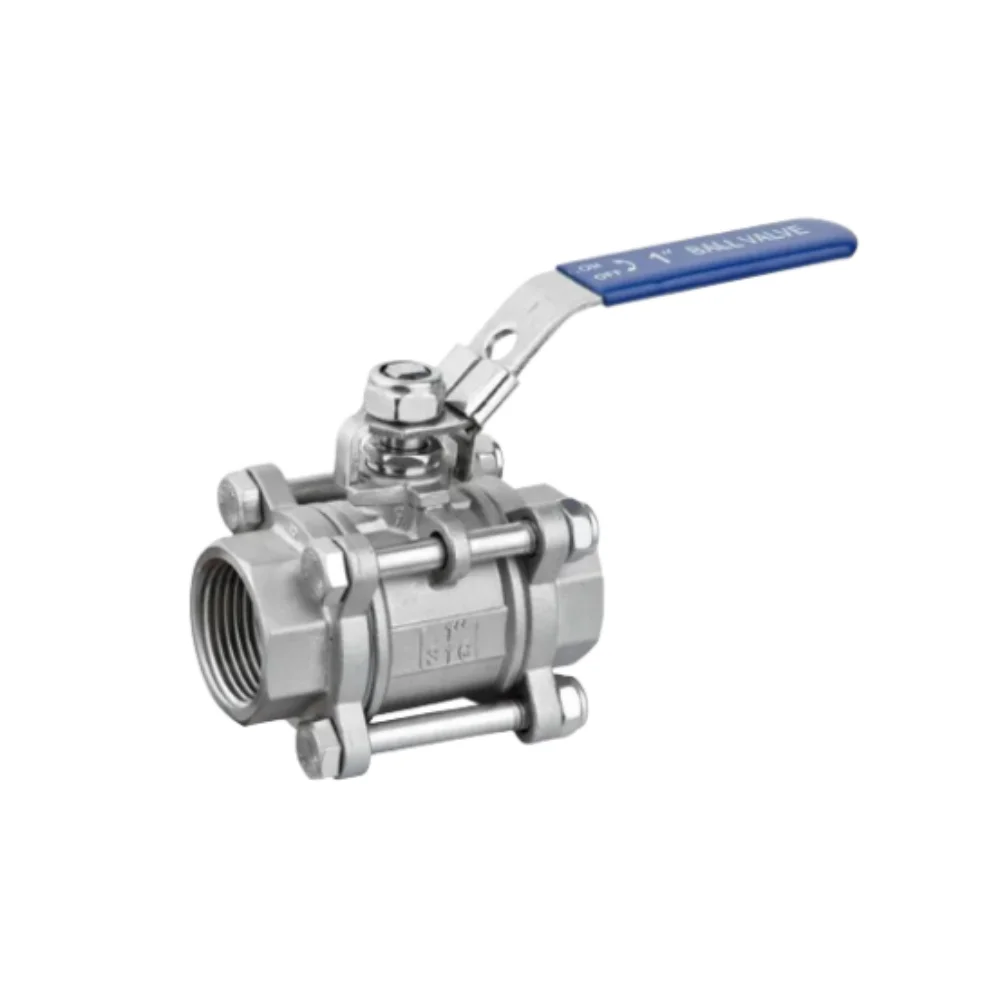 

1/2" threaded Female BSPP Triplet 304 Stainless Steel Ball Valve Full port 1000WOG