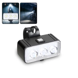 Enhanced Bike Light Set - Premium LED Front and Rear Lights (B - White Lamp)
