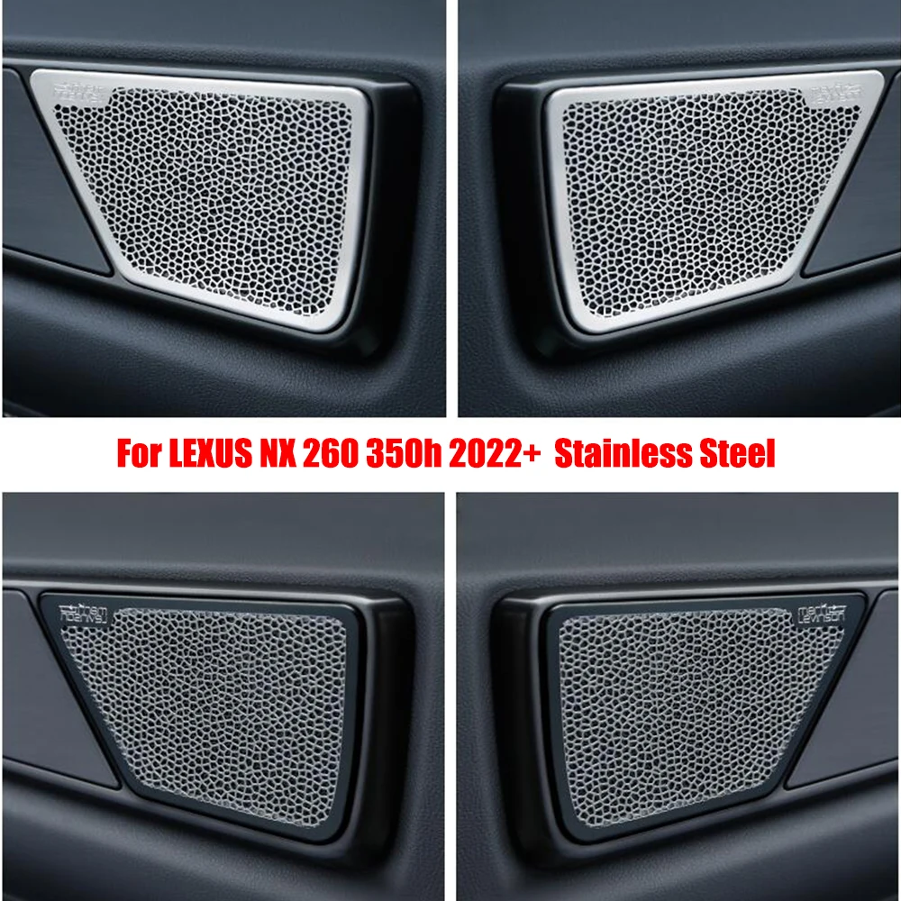 

For LEXUS NX 260 350h NX260 NX350h 2022 2023 Accessories Stainless Car Rear door panel horn sequins sound box Cover Trim