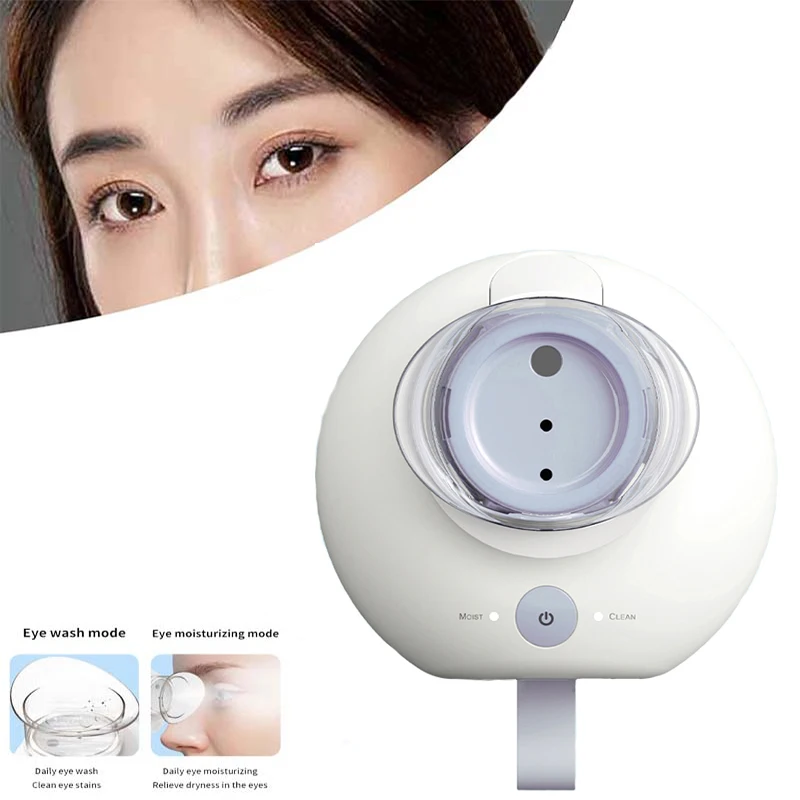 Eye Mist Sprayer Ultrasonic Eye Washer Atomizer Mist Relieve Eye Fatigue Dryness Dual Mode Adjusting Cleaner Instrument Spa Nano Nebulizer