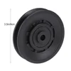 Universal Bearing Pulley Wheel Abration Pulley Bearing 90mm Wearproof Gym Parts Replacement for Fitness Accessories 4pcs Black 2