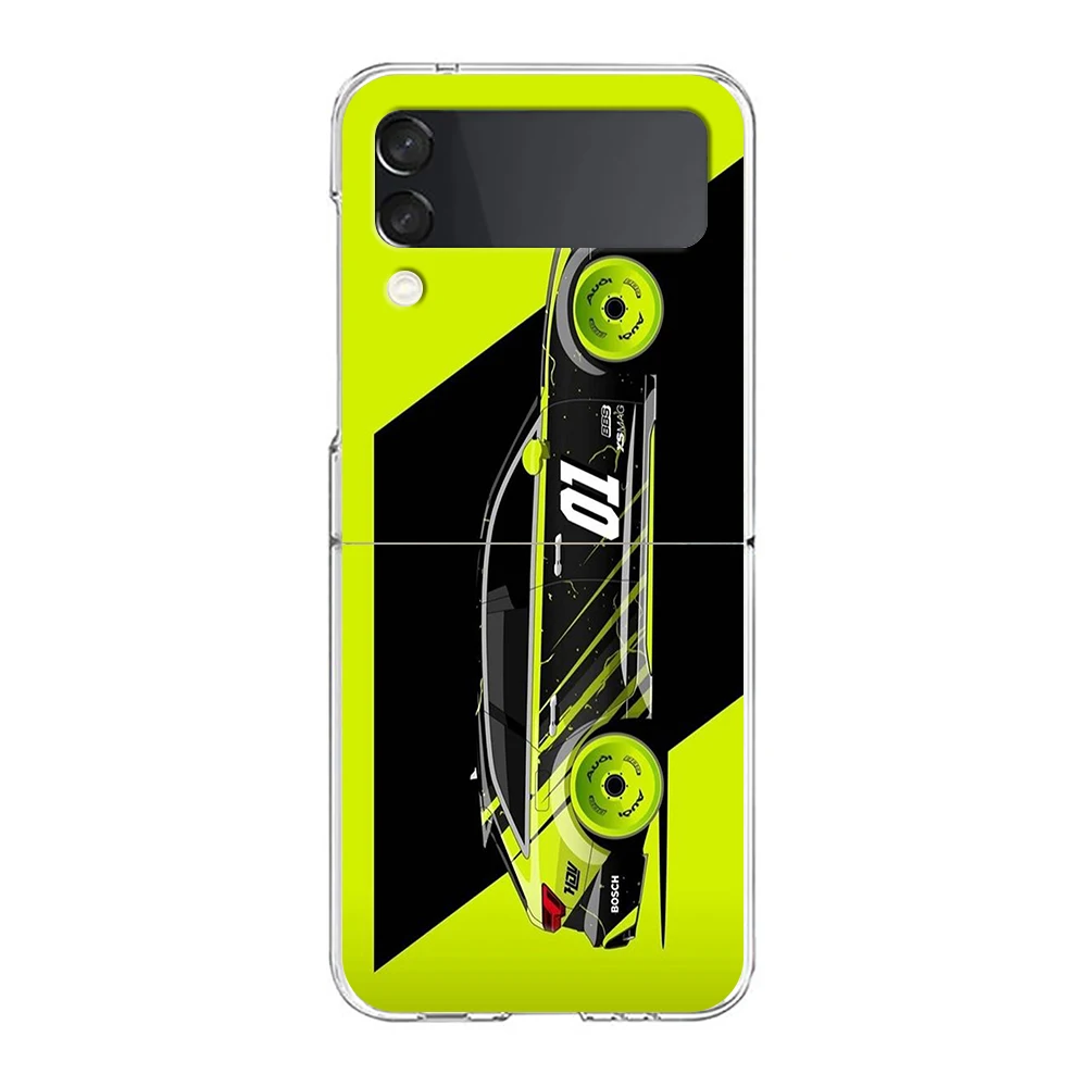 JDM Tokyo Drift Sports Car Design Hard Folding Clear Phone Case