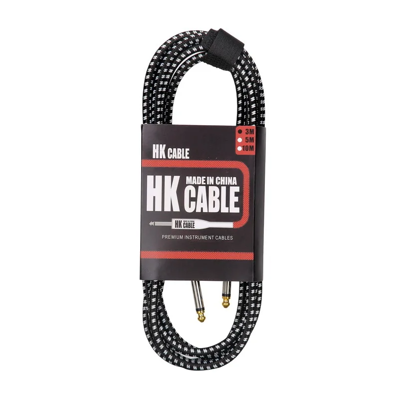 Guitar Audio Cables 3 Metre 5 Metre 6.35mm Male to Male Anti-Noise Colorful Braided Line Pedal Guitar Bass Universal