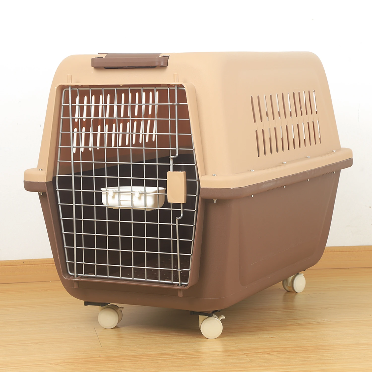 

Quality Ventilation Airlines Approved Plastic Dog Carrier Travel Cat Trolley Cage Outdoor Pet Air Box