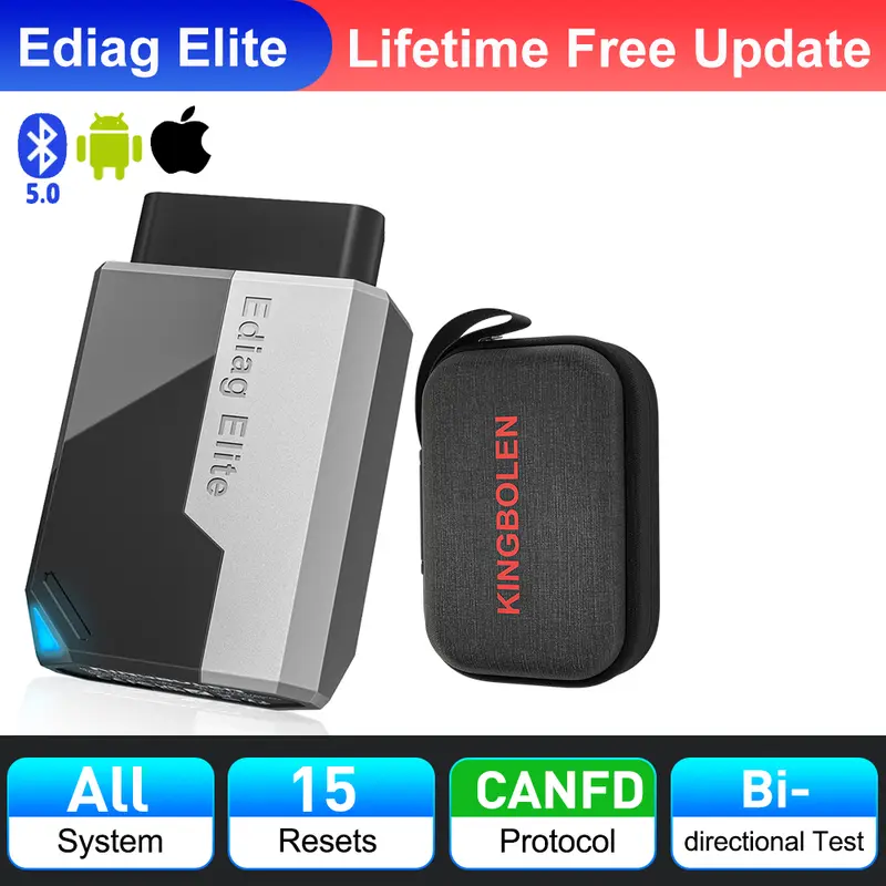 2026 New KINGBOLEN Ediag Elite Lifetime Free Car Diagnostic Tools All System 15 Resets Bi-directional CAN FD Auto OBD2 Scanner - Image 8