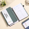 Spiral Password Keeper Book 56 Sheets Alphabetical Tabs Notebook PU Leather Cover Pen Holder Secure Internet Password Organizer 4