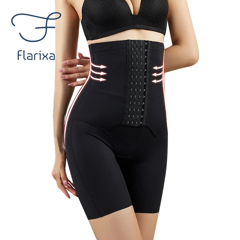 

Flarixa High Waist Belly Contracting Underwear Waist Trainer Body Shaper Tummy Slimming Butt Lift Shorts Ice Silk Fabric Panties