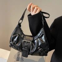Y2K Retro Pleated Hobo Shoulder Bag for Women Hot Selling Maillard Style Underarm Bag Clutch Handbags for Travel Work Shopping - Image 4