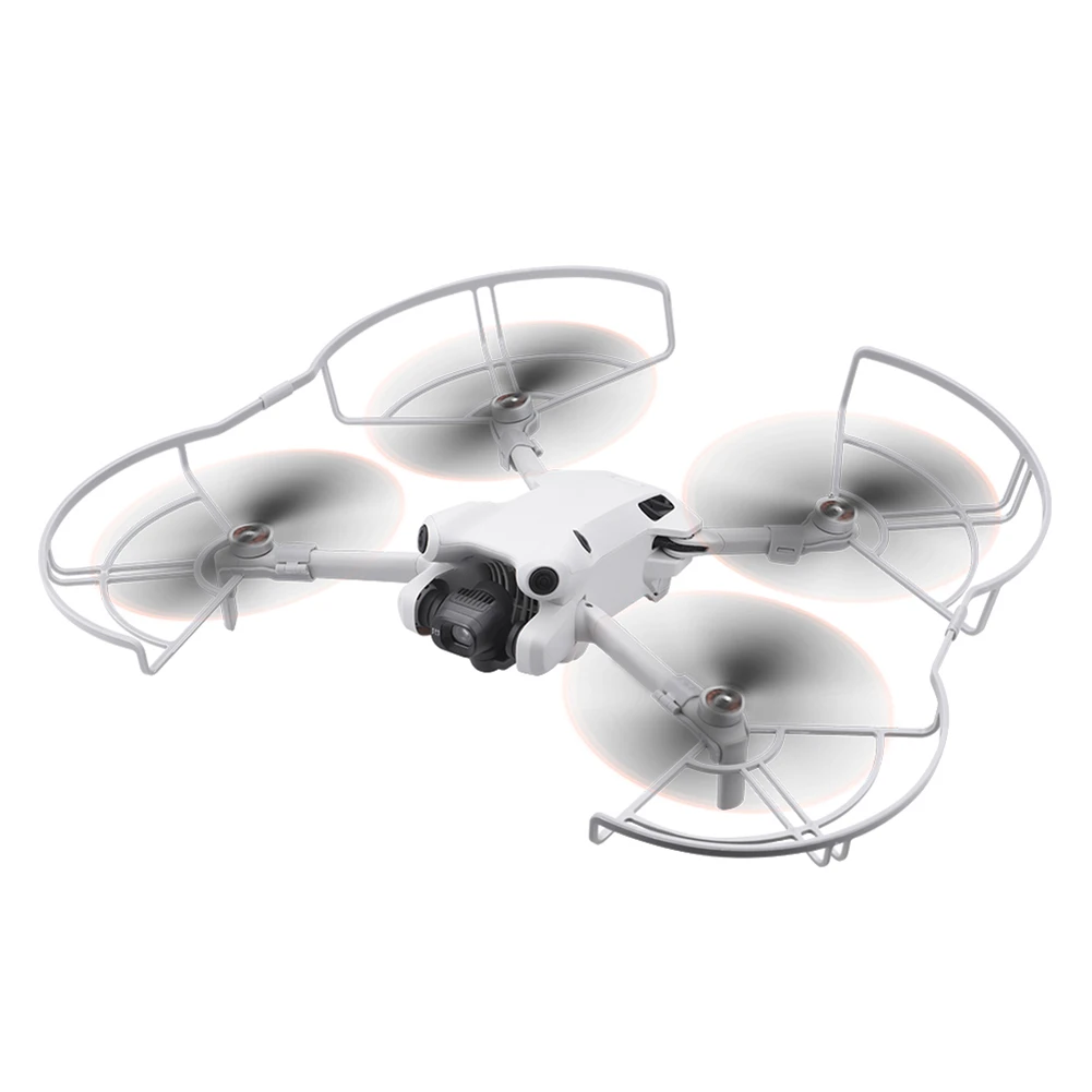 Protection d'hélice pour DJI Mini 4 Pro, détail des fixations et matériau résistant.