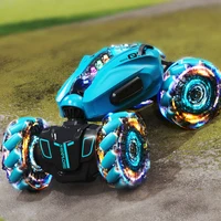 RC Stunt Car Remote Control Car Watch Hand Gestures 4WD 360° Rotating Off-road Climbing Exhaust Blowtorch Music Toy For Children 1