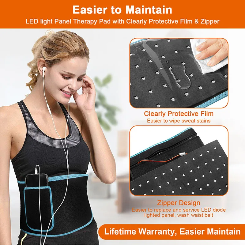 

660nm 850nm Body Physical LED Near Infrared Red Light Pain Relief Therapy Laser Lipo Wrap Belt Hernia Mat Blanket Spa