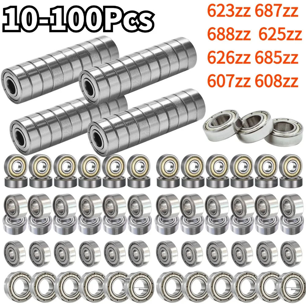 10-100Pcs Ball Bearings 608zz 623zz 625zz 626zz 685zz 688zz 607zz