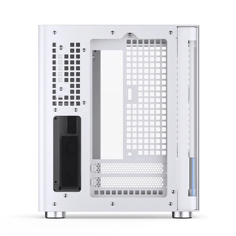 Jonsbo Tk-0 Ocean View Room Itx Chassis Curved Glass Walnut Aluminum Compatible Sfx Power Supply Computer