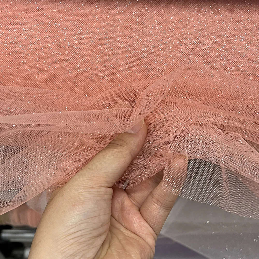 Sparkling Blue and Red Sequin Tulle Veil with Silver Accents and Pommel Skirt