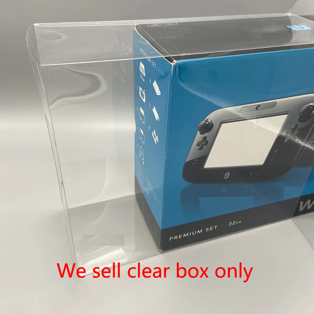 Caixa Transparente Clara para Wiiu Game Console de Exibição de Armazenamento Pet Caixa Protetora