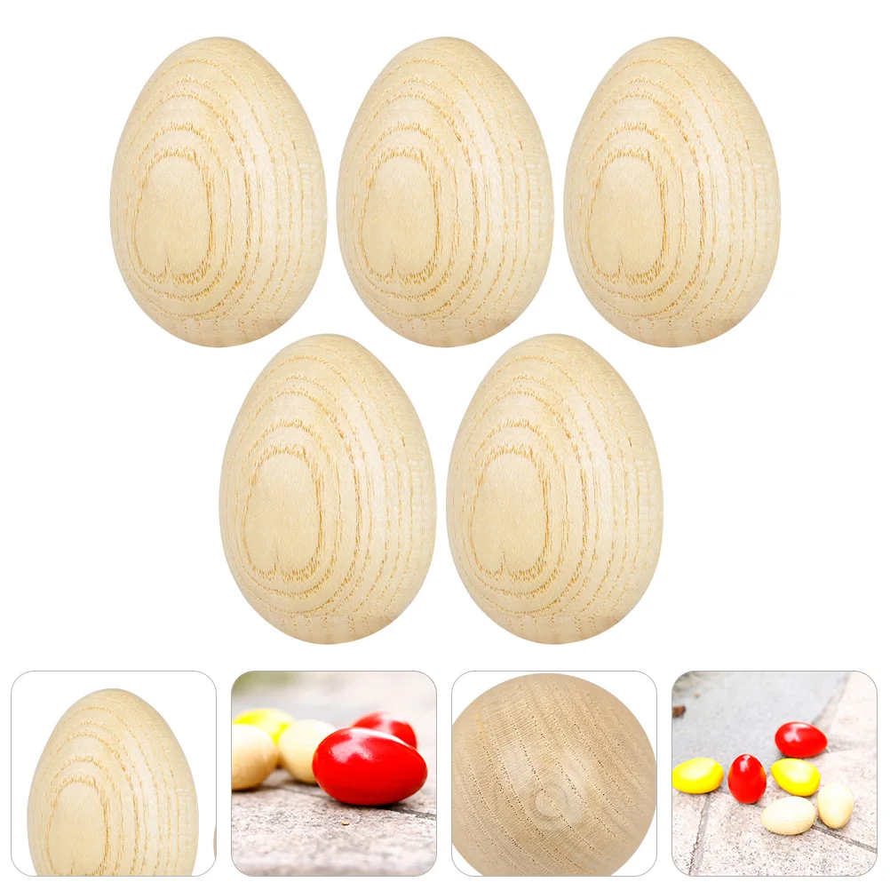 5 Pcs Orf Sand Egg Wood Rattles Wooden Musical Professional Percussion Eggs Toy Toys Shaker Maraca egg shakers african shaker instrument