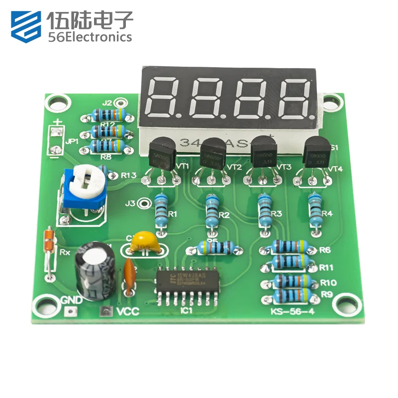 4-bit Digital Thermometer Electronic DIY Kit Welding Assembly Spare Parts for Teaching or Traning electronic kit