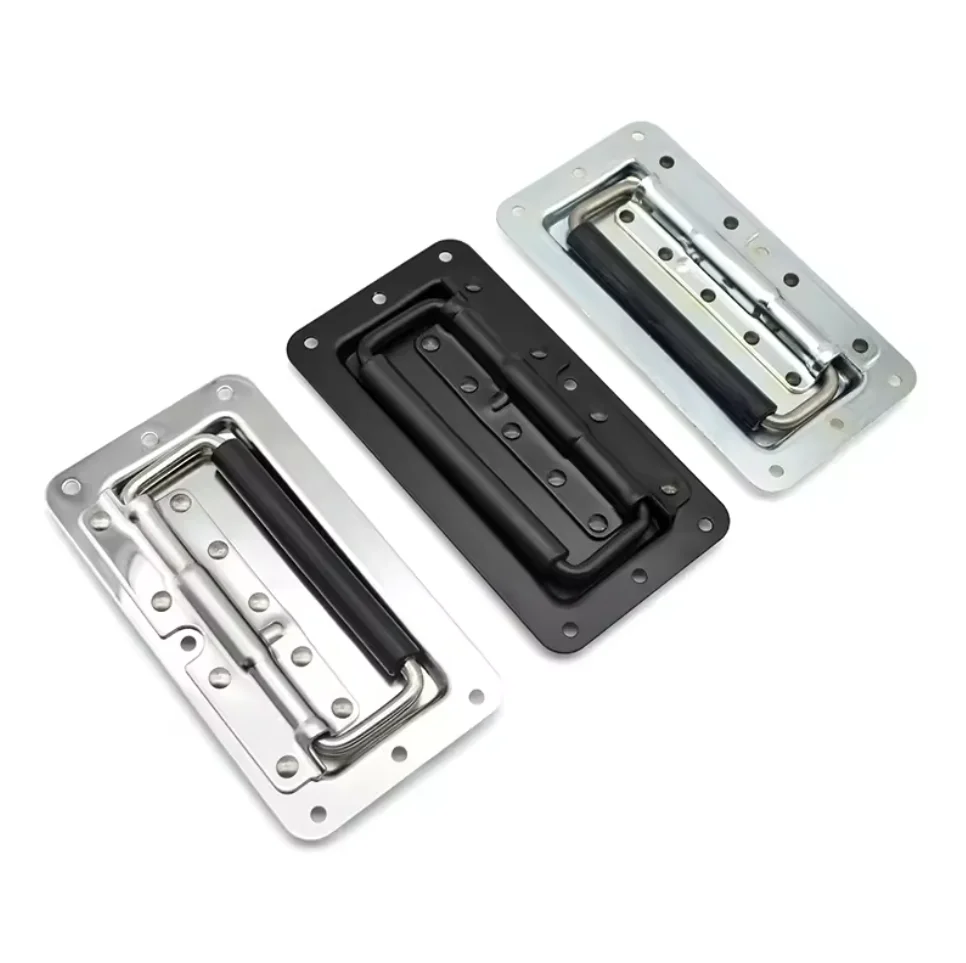 Black silver flight box Metal cabinet switchboard door speaker box handle