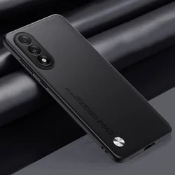 Carbon Fiber PU Leather Matte Anti-Shock Case for OnePlus Ace 5 Racing (Black)