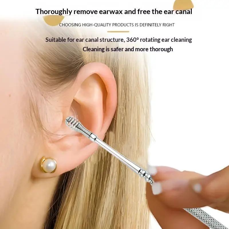 Stainless Steel Earwax Removal Tool Set 7 Piece Ear Care Kit_voghion.com