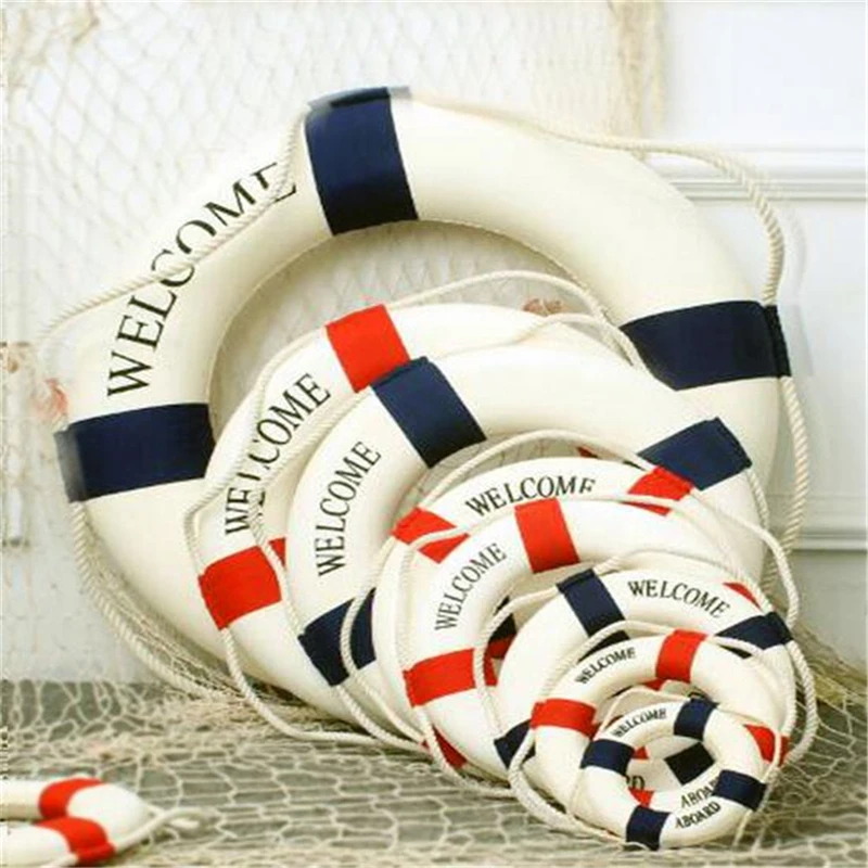 Fishing Net Lifebuoy Starfish Shell Wall Hangings Decor for Studio Restaurant Bar Home Decorative Props Nautical Crafts Ornament wall hangings decor