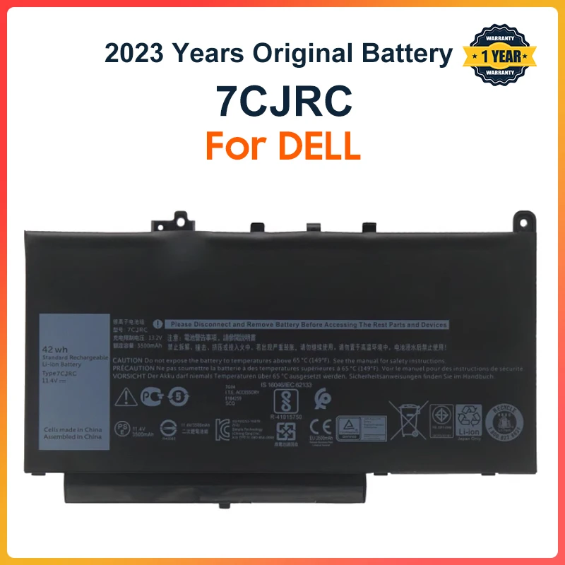 

7CJRC Laptop Battery For DELL Latitude E7270 E7470 Series P26S001 P61G001 21X15 021X15 11.4V 42WH