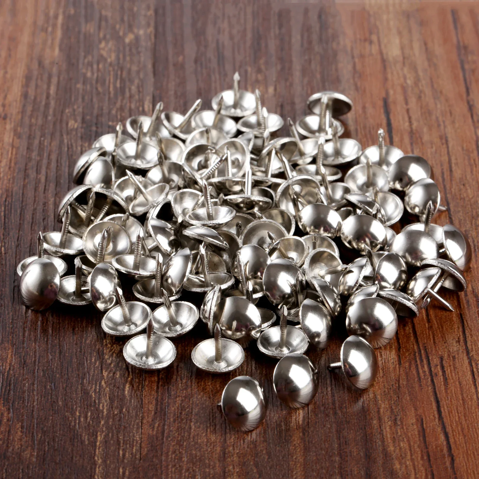 100Pcs Antique Silver/Gold Round Upholstery Nails Furniture Jewelry Box Sofa Drum Decorative Tacks Stud Pushpin Doornail 11*11mm